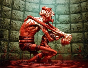 This piece of artwork was titled Macabre Waltz. I could not find the author's name.